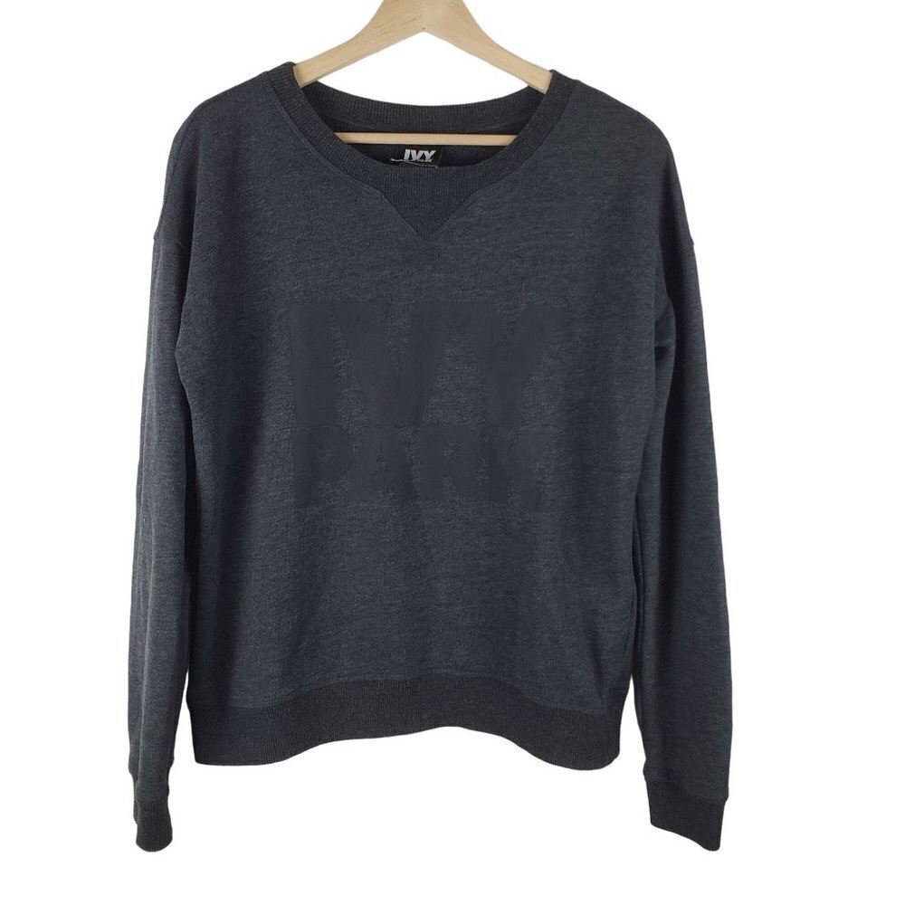 IVY Park Sweatshirt Womens Small Charcoal Crewneck Streetwear Classic Athleisure